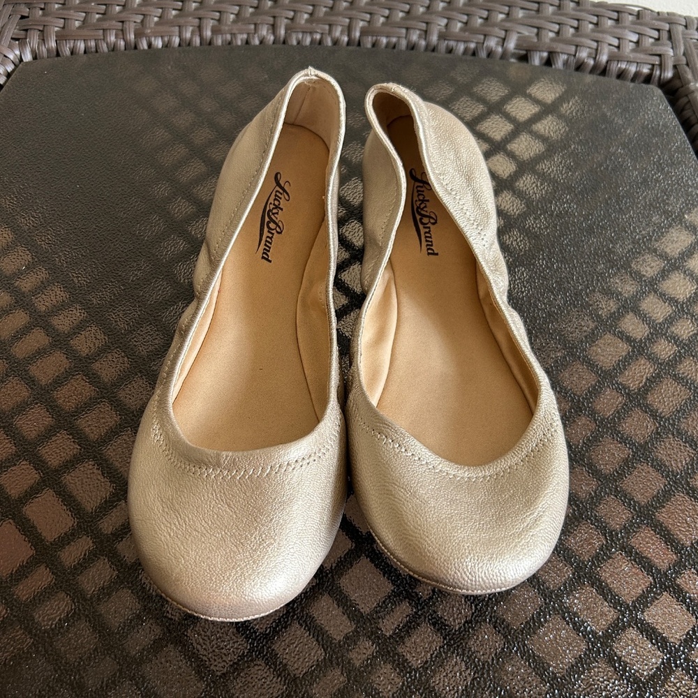 Lucky Brand EmmieLou Slip On Ballet Flat Shoes Size 8.5M/38.5